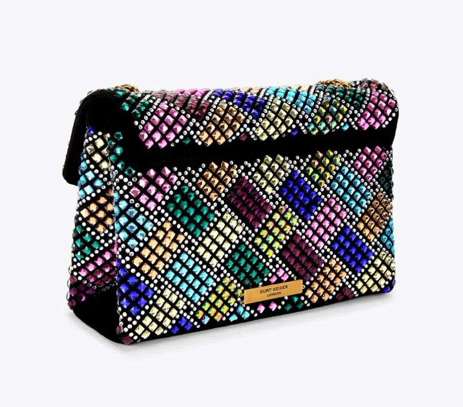 Kurt Geiger Inspired Rhinestone Crossbody Bag