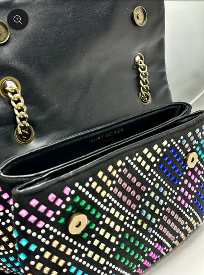 Kurt Geiger Inspired Rhinestone Crossbody Bag