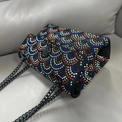 Kurt Geiger Inspired Rhinestone Crossbody Bag