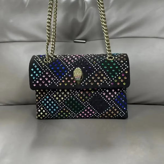 Kurt Geiger Inspired Rhinestone Crossbody Bag